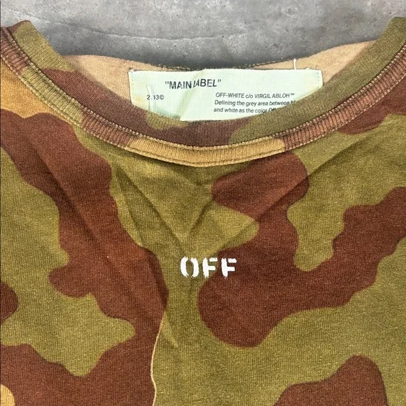 Off White Camouflage Thorn Arrows Short Sleeve T-Shirt “Seeing Things” men small
